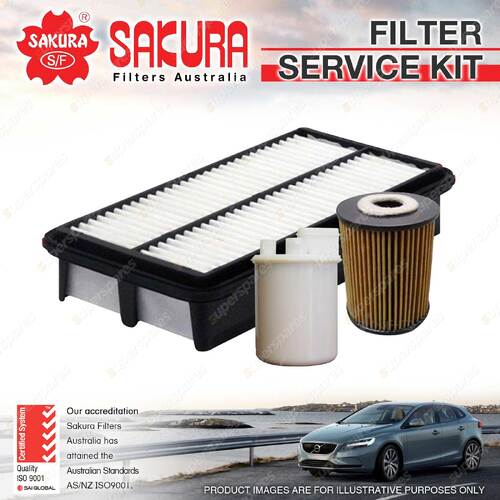 Sakura Oil Air Fuel Filter Service Kit for Kia Grand Carnival VQ 3.8L V6 08-10
