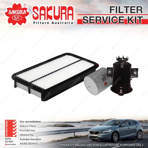 Sakura Oil Air Fuel Filter Service Kit for Toyota Corolla AE90 AE92 AE93 AE93