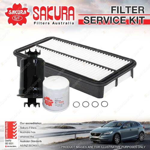 Sakura Oil Air Fuel Filter Service Kit for Toyota MR2 SW20 2.0L 10/89-12/99