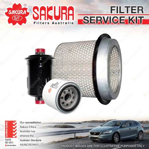Sakura Oil Air Fuel Filter Service Kit for Hyundai Sonata DF2 DF3 2.0 3.0L 93-98