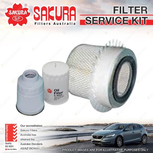 Sakura Oil Air Fuel Filter Service Kit for Daihatsu Rocky F70 F73 F75 F77 F78