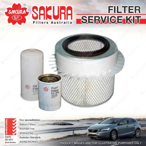 Sakura Oil Air Fuel Filter Service Kit for Nissan Atlas H41 4.2L D 1991-1995