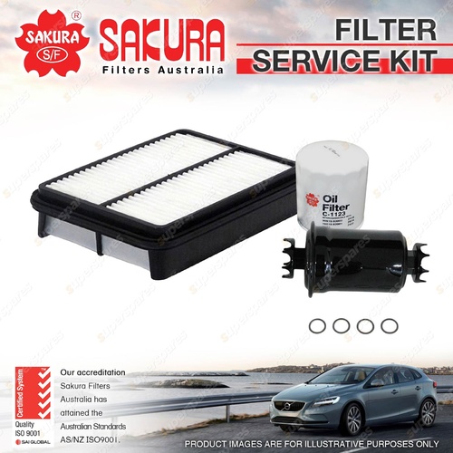 Sakura Oil Air Fuel Filter Service Kit for Toyota Tarago TCR10 TCR11 TCR20 TCR21