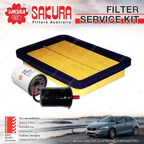 Oil Air Fuel Filter Service Kit for Ford Telstar AT AV AX AY 2.0L 01/92-1996