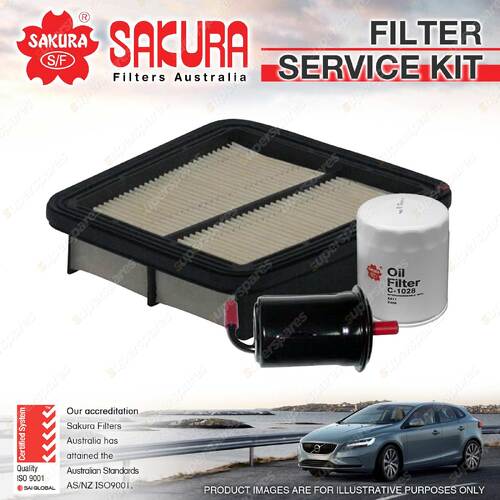 Sakura Oil Air Fuel Filter Service Kit for Eunos 500 CA 2.0L V6 1992-1996