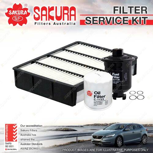 Sakura Oil Air Fuel Filter Service Kit for Toyota Supra JZA80 3.0L 05/93-07/97