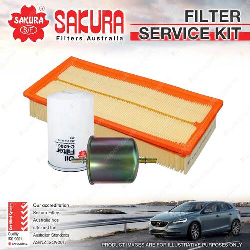 Sakura Oil Air Fuel Filter Service Kit for Ford Transit VF VG 2.0L W/Out A/C