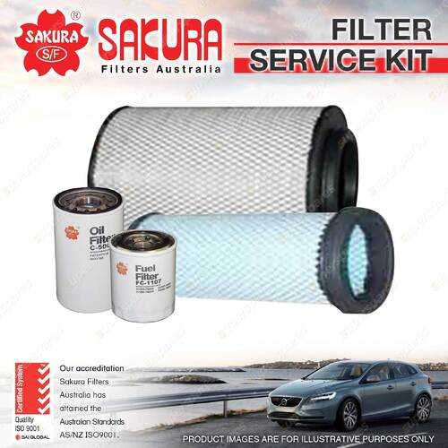 Oil Air Fuel Filter Service Kit for Hino Ranger Pro 10 GH1J 12 FL1J 14 FM1J