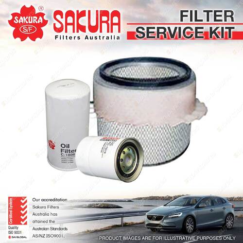 Sakura Oil Air Fuel Filter Service Kit for Nissan Cabstar F220 Urvan E23 Diesel