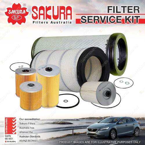 Sakura Oil Air Fuel Filter Service Kit for Isuzu CXY51 CXZ51 14.3L TD