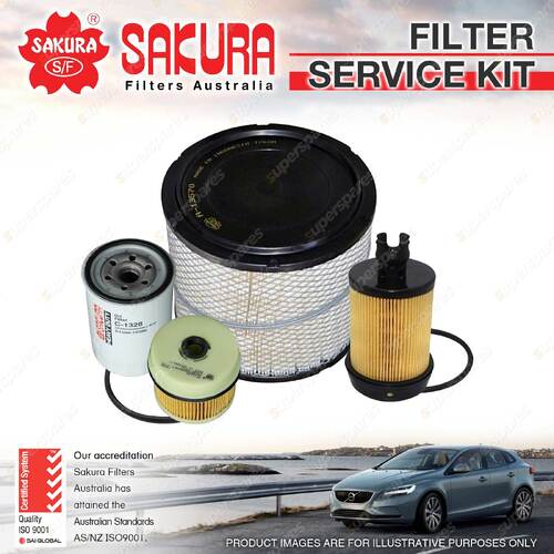 Sakura Oil Air Fuel Filter Service Kit for Hino 300 XZU427R XZU437R 816 916