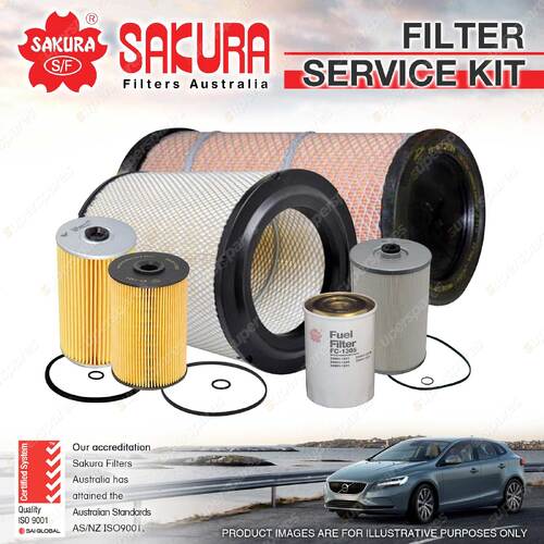 Sakura Oil Air Fuel Filter Service Kit for Hino 700 FS1E SS1E 12.9L TD