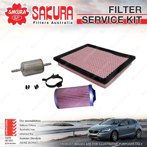 Sakura Oil Air Fuel Filter Service Kit for Holden Commodore VZ V6