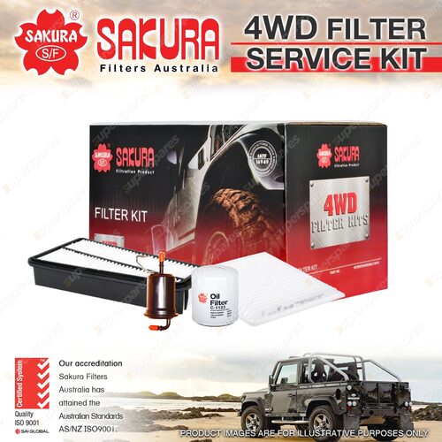 Sakura 4WD Filter Service Kit for Toyota Landcruiser Prado GRJ120R 4L Ref RSK17C