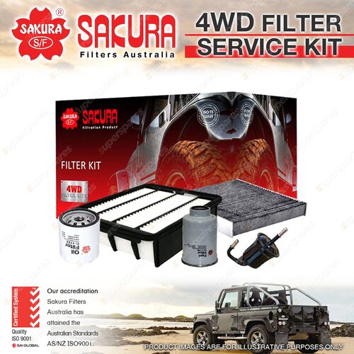 Sakura 4WD Filter Service Kit for Toyota Landcruiser Prado GDJ150R Refer RSK40C
