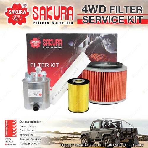 Sakura 4WD Filter Service Kit for Nissan Patrol GU VI ZD30D Refer RSK30