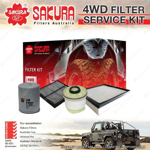Sakura 4WD Filter Service Kit for Mitsubishi Pajero Sport Triton MQ Refer RSK53