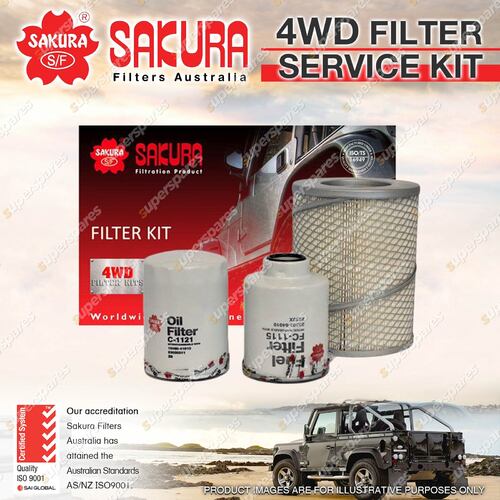 Sakura 4WD Filter Service Kit for Toyota Hilux LN40 LN56 LN65 LWB Refer RSK22
