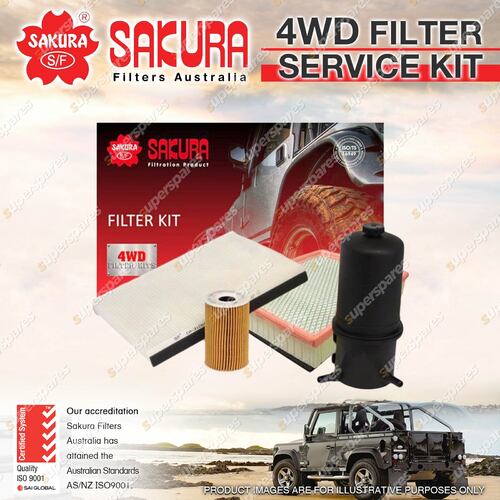 Sakura 4WD Filter Service Kit for Volkswagen Amarok 340 400 420 TDI Refer RSK27C