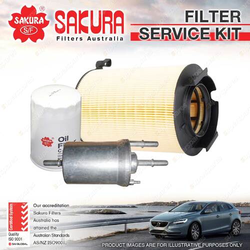 Sakura Oil Air Fuel Filter Service Kit for Volkswagen Golf Mk V 1.6L 2.0L Petrol