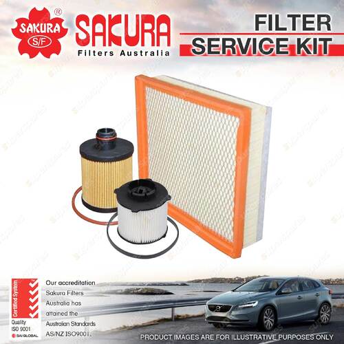 Sakura Oil Air Fuel Filter Service Kit for OPEL Insignia GA 2.0L 08/12-12/13