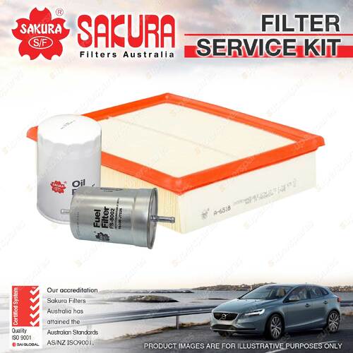 Sakura Oil Air Fuel Filter Service Kit for Volkswagen Passat 3B 1.8L 10/98-12/00