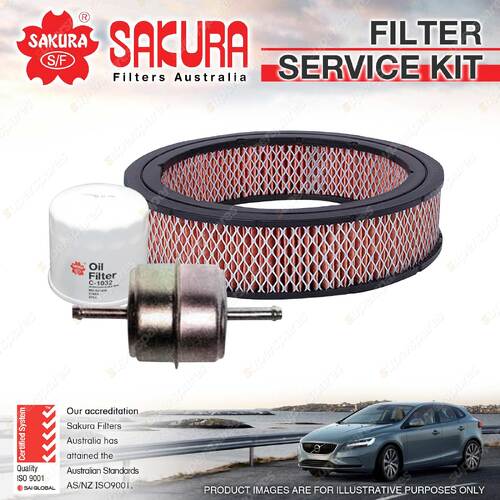 Sakura Oil Air Fuel Filter Service Kit for Holden Rodeo KB28 KB29 2.3L 4ZD1
