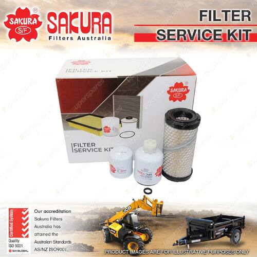 Sakura Oil Air Fuel Filter Service Kit for Bobcat 418 E20 0.7L D722 I3 6V 14-On