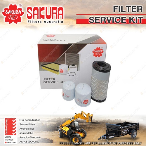 Sakura Oil Air Fuel Filter Service Kit for Kubota U17 U17-3 0.9L D902 2009-On
