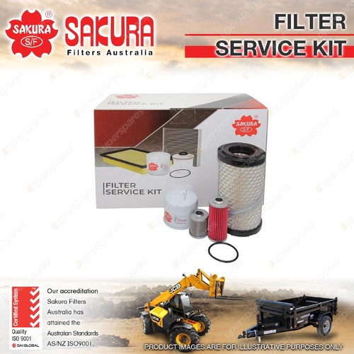Sakura Oil Air Fuel Filter Service Kit for Yanmar Vio 15-2 17 0.9L 2004-On