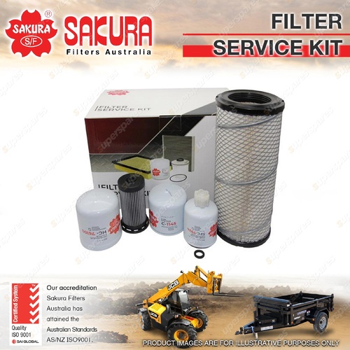 Sakura Oil Air Fuel Filter Service Kit for Bobcat T590 2.6L V2607 2013-2020