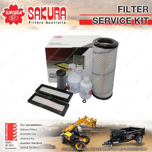Sakura Oil Air Fuel Cabin Filter Service Kit for Bobcat S550 S590 2.6L 2013-2021