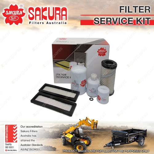 Sakura Oil Air Fuel Cabin Filter Service Kit for Bobcat E20 0.7L D722 2014-2021