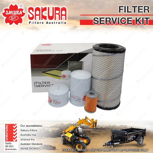 Sakura Oil Air Fuel Filter Service Kit for Kubota L5740 2.4L V2403 2007-2019