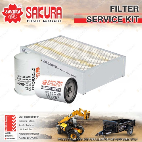 Sakura Oil Fuel Cabin Filter Service Kit for Komatsu WA400 7.1L 6D110 1900-On