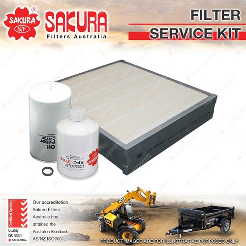 Sakura Oil Fuel Cabin Filter Service Kit for Kawasaki 60ZIV-2 5.9L B5.9C 03-06