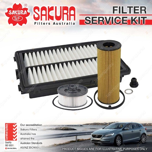 Sakura Oil Air Fuel Filter Service Kit for Kia Sorento MQ4 2.2L D4HE 2020-On