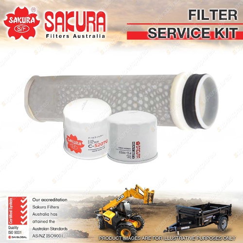 Sakura Oil Air Fuel Filter Service Kit for Hitachi ZX33U-5 1.6L 3TNV88 2013-On