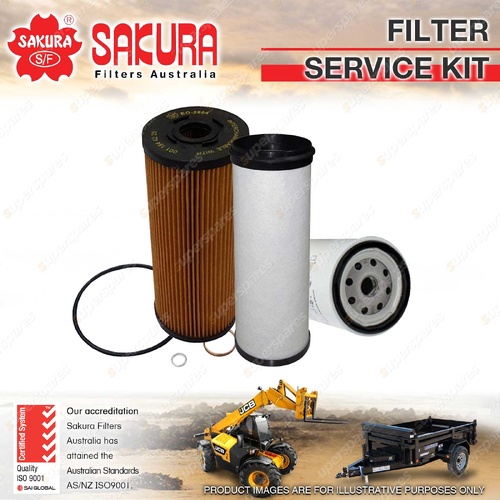 Sakura Oil Air Fuel Filter Service Kit for Claas Dominator 108 6.0L OM366A 90-98