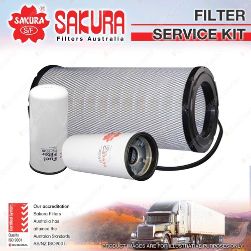 Sakura Oil Air Fuel Filter Service Kit for Kenworth T800 2008-2013