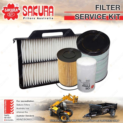 Sakura Filter Service Kit for Hitachi ZX225USLC-3 ZX225USRLC-3 5.2L 2006-2015