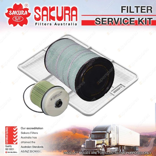 Sakura Air Fuel Cabin Filter Service Kit for Isuzu FSR700 FSR 7.8L 2008-2016