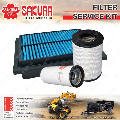 Sakura Oil Air Cabin Filter Service Kit for Komatsu D85EX 11.0L 6D125E-5 2008-On