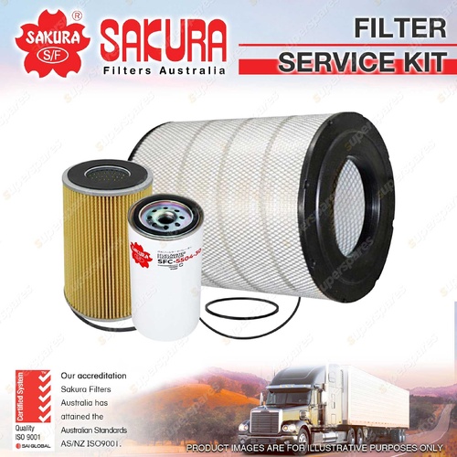 Sakura Oil Air Fuel Filter Service Kit for Isuzu Giga CXY455 CXZ455 EXD 425 455