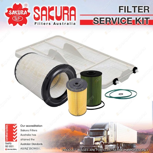 Sakura Oil Air Fuel Cabin Filter Service Kit for Hino 700 2848 FS 2019-2021