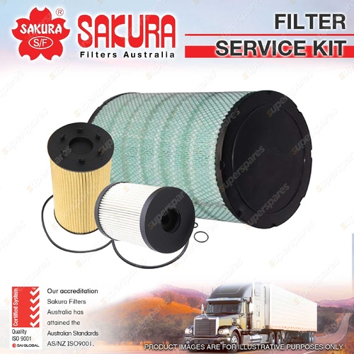 Sakura Oil Air Fuel Filter Service Kit for Nissan UD Croner PD PK Quon CD CW CG