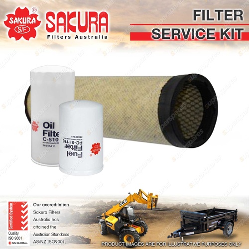 Sakura Oil Air Fuel Filter Service Kit for Caterpillar CP76 CS56 6.6L 2008-On
