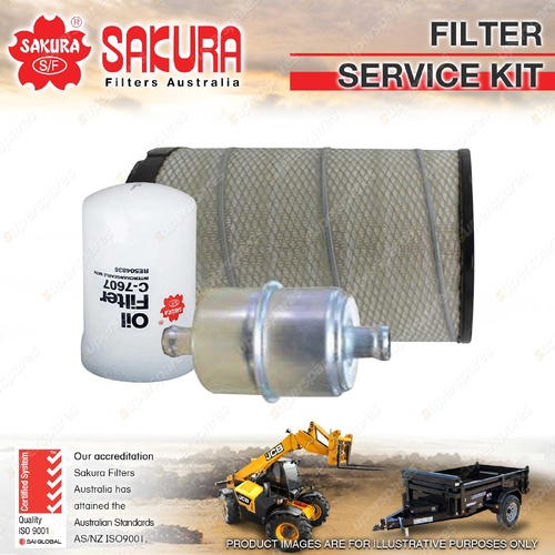 Sakura Oil Air Fuel Filter Service Kit for John Deere 444J 444K 4.5L 1997-2013