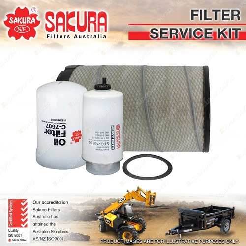 Sakura Oil Air Fuel Filter Service Kit for John Deere 544K 6.8L 2009-2018