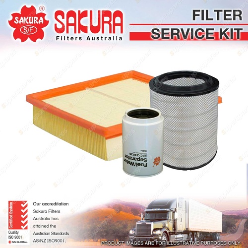 Sakura Air Fuel Cabin Filter Service Kit for Volvo FH16 550 16.0L 2005-2007